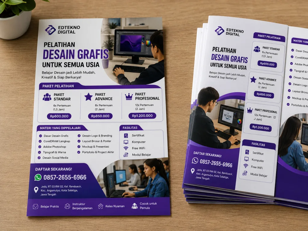 Cetak Flyer A5 (Setengah A4)